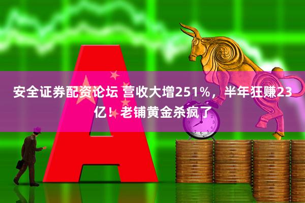 安全证券配资论坛 营收大增251%，半年狂赚23亿！老铺黄金杀疯了